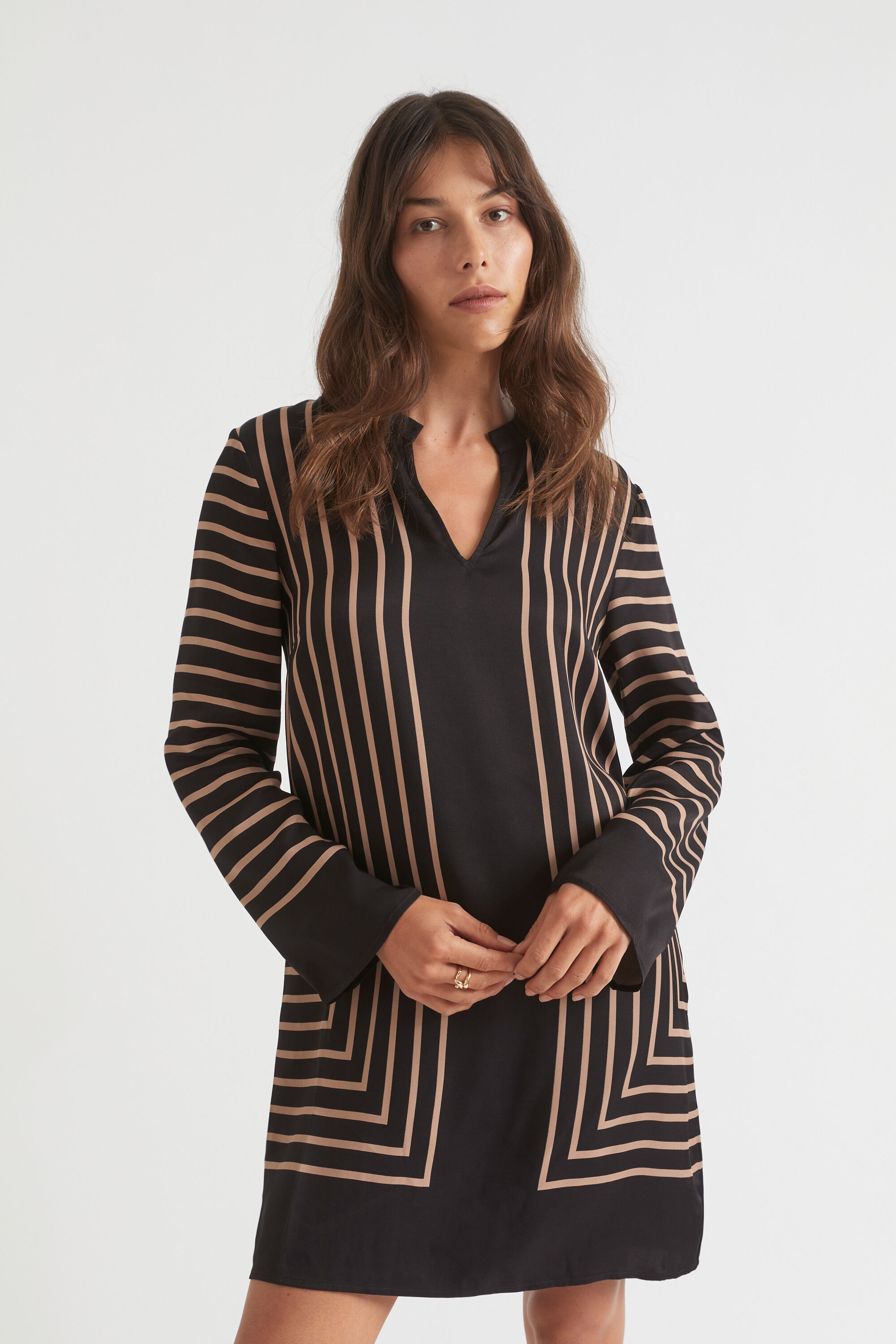 Taupe shift dress sales