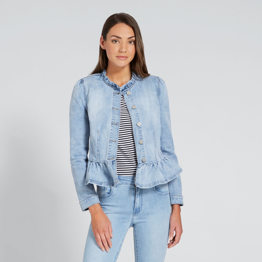 Frill Detail Denim Jacket