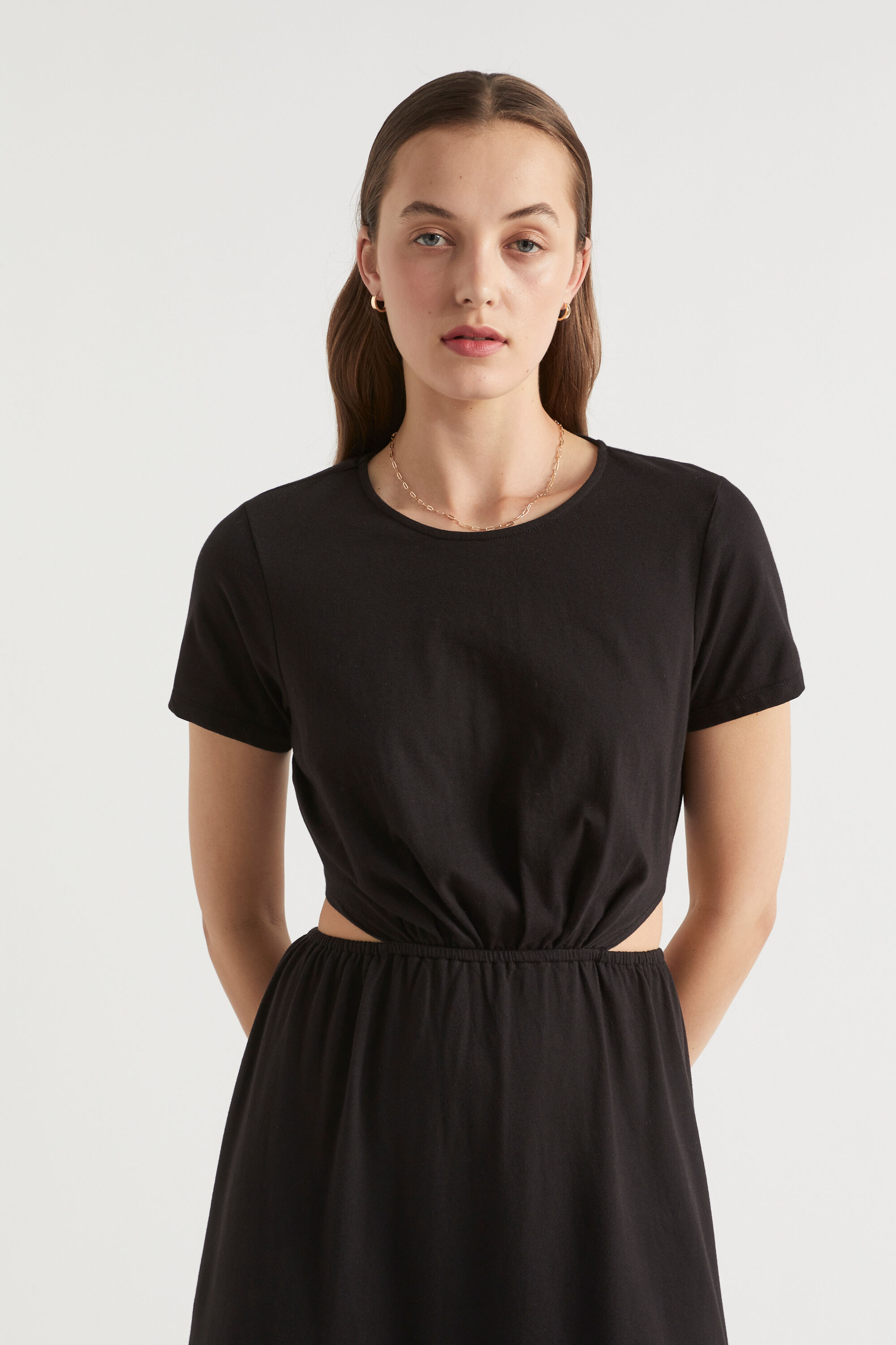 Jersey Cut Out Midi Dress Seed Heritage