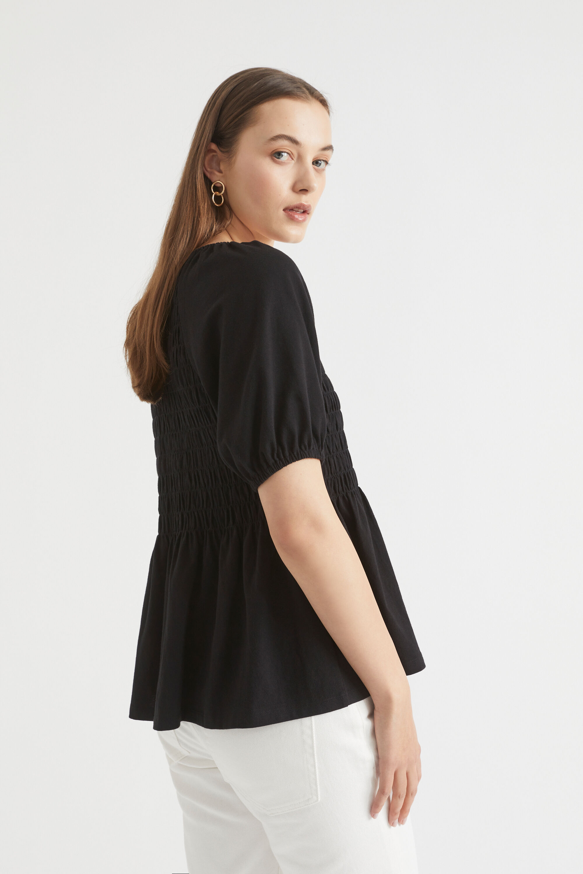 Shirred smock hot sale top