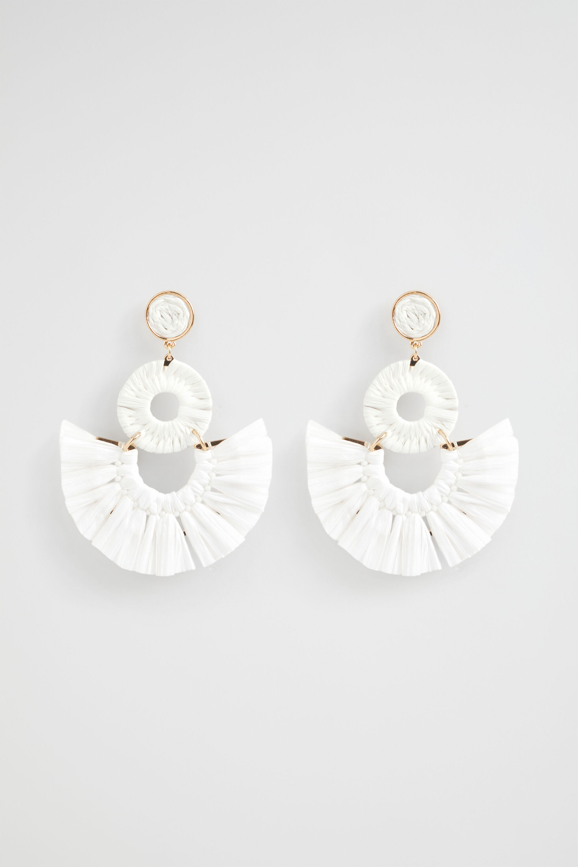 Double Raffia Earring Seed Heritage