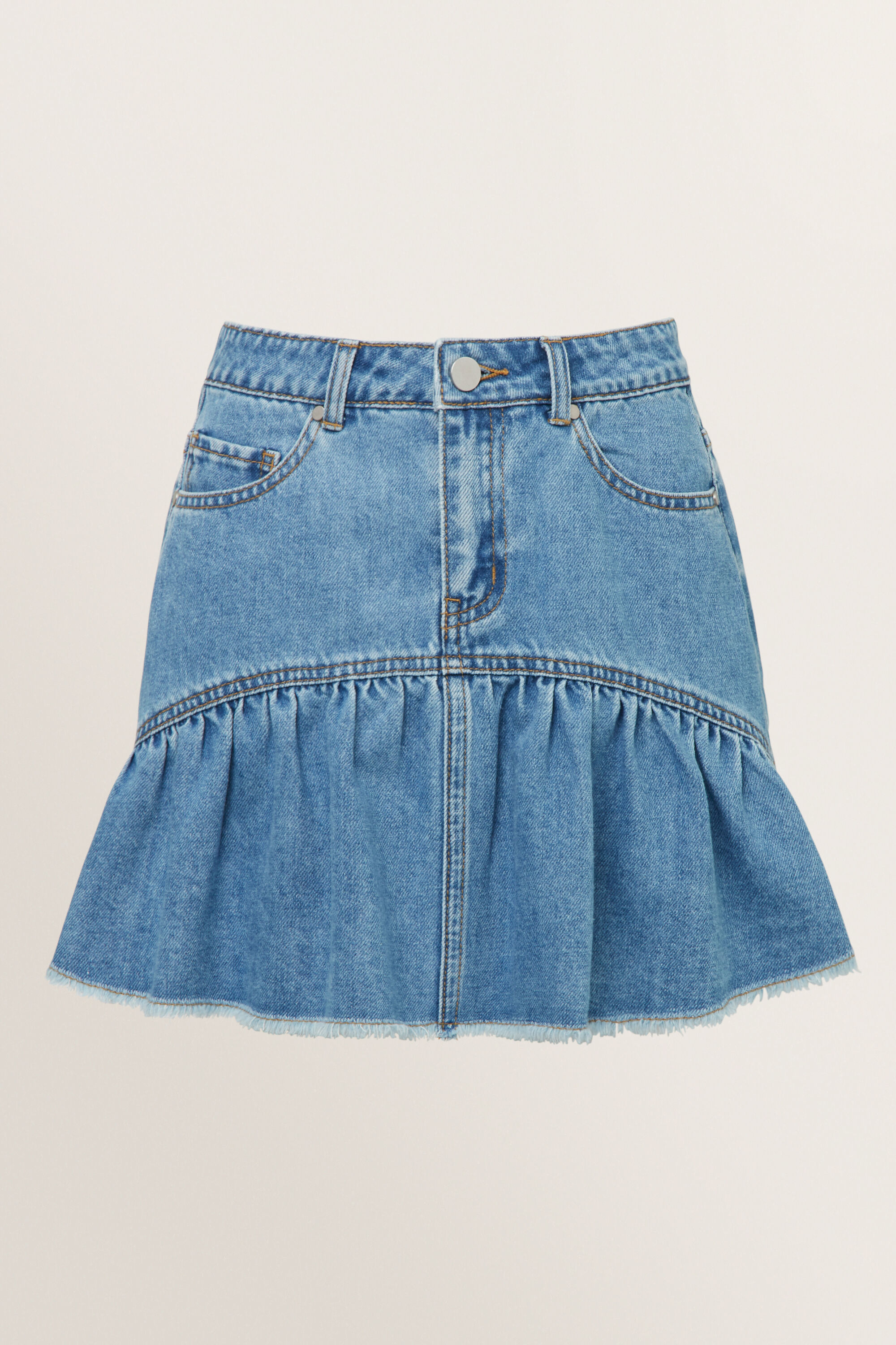 Peplum denim skirt 2025