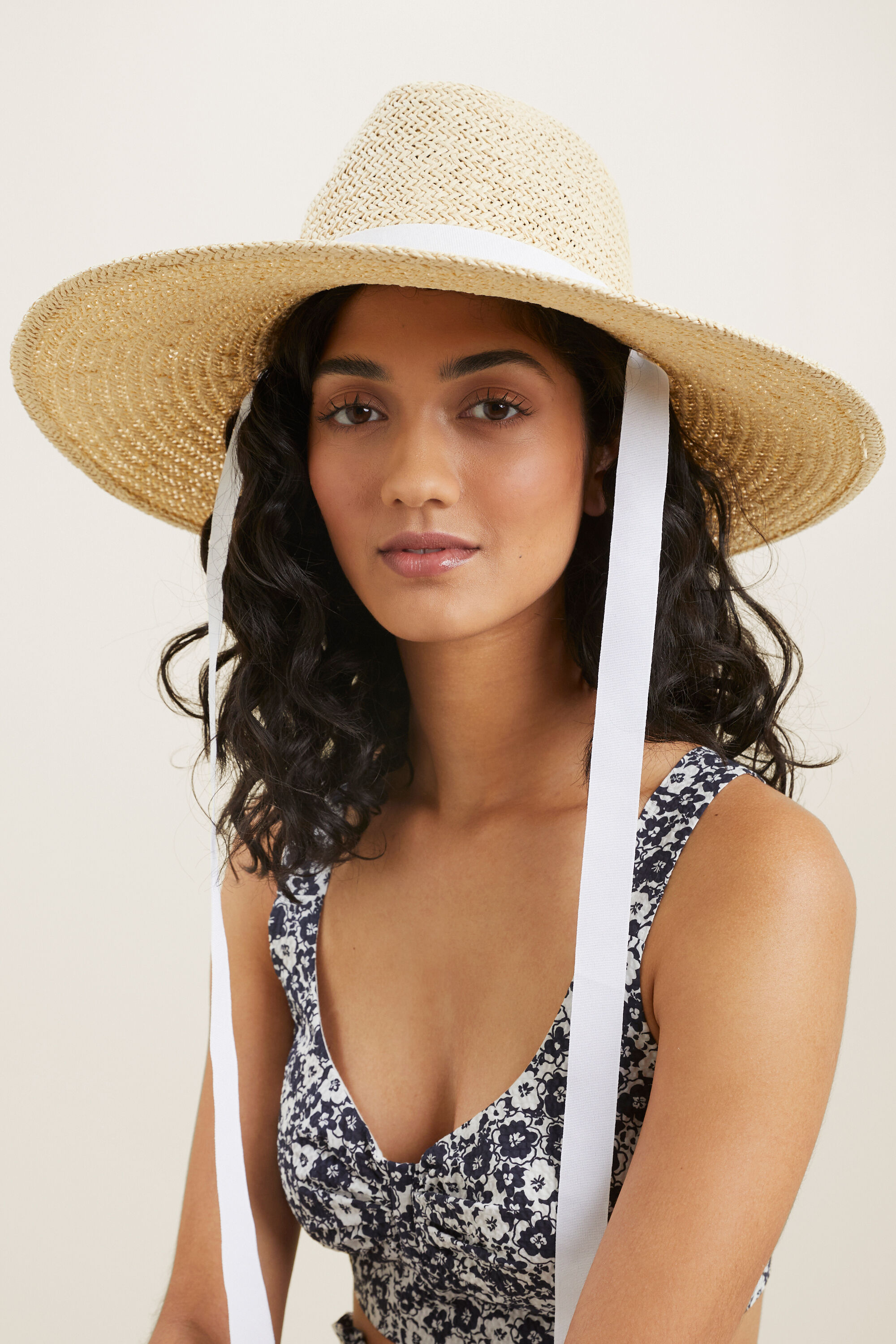 Straw Ribbon Tie Sun Hat Seed Heritage
