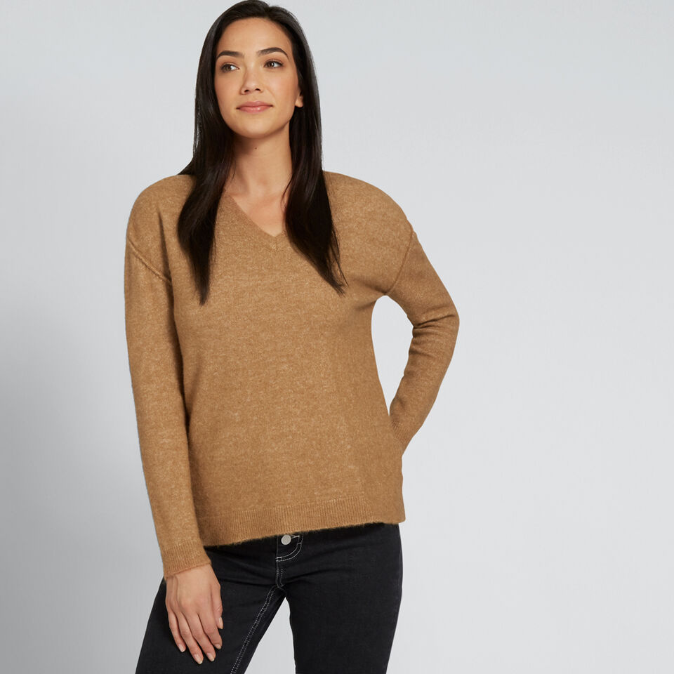 V Neck Plush Sweater | Seed Heritage