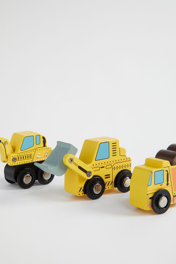 Mini Wooden Construction Truck Set  Multi  hi-res