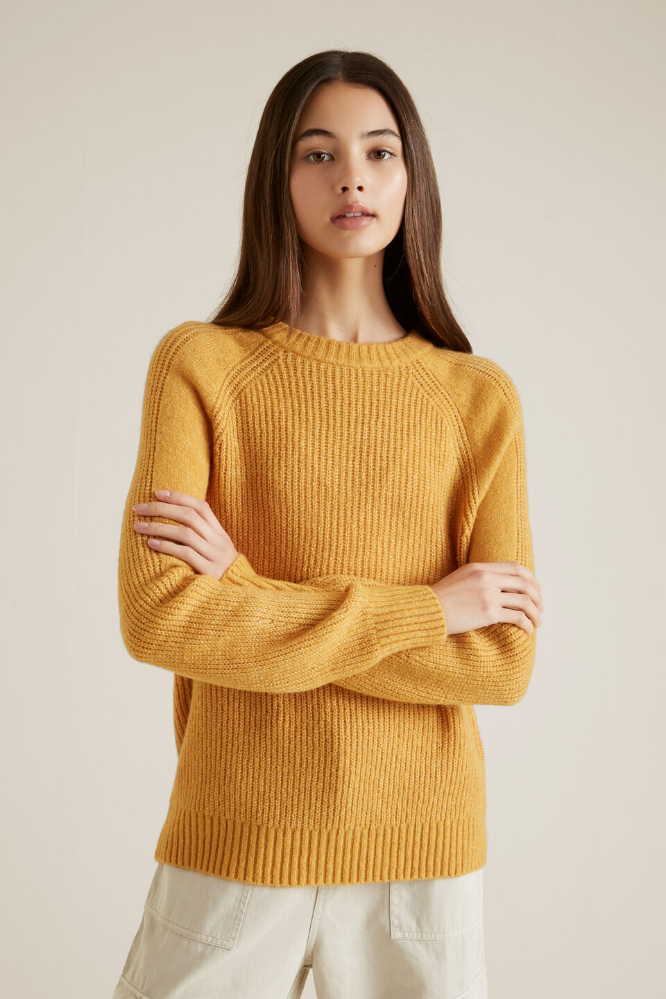 Slouchy Sweater  Honey Mustard