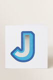 Large Blue Letter Card  J  hi-res