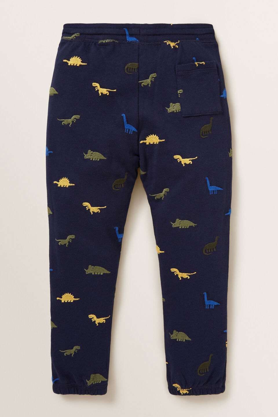 Embroidered Dino Trackpant  Midnight Blue