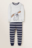 Bunny Stripe Pyjama  Cloudy Marle  hi-res