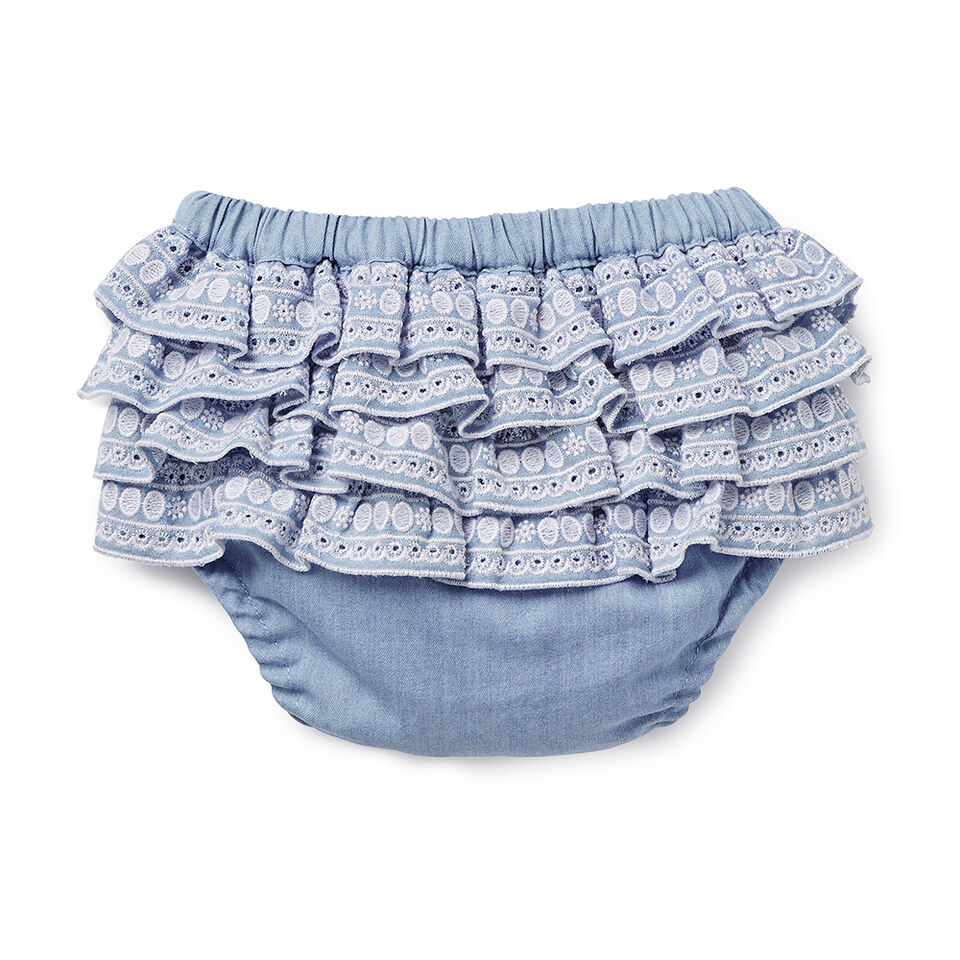 Chambray Broderie Bloomer  