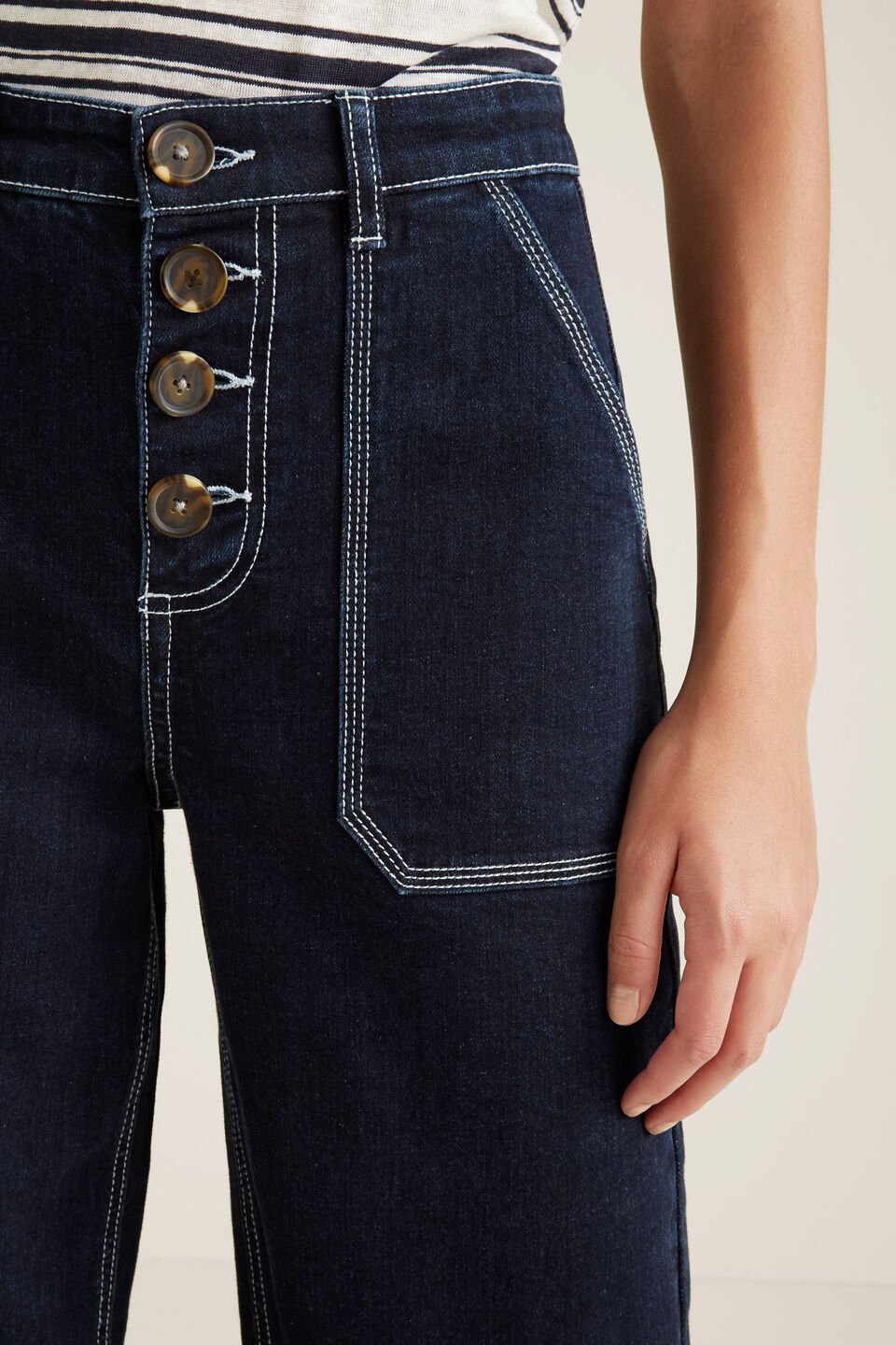 Straight Patch Pocket Jean  