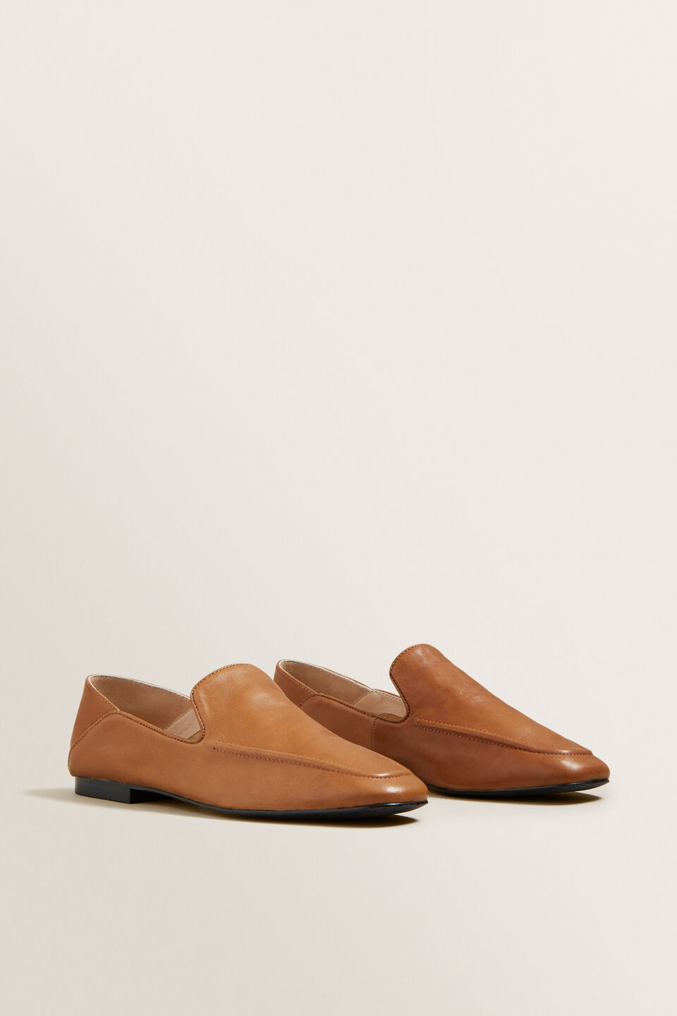 Leather Loafer  Tan