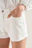 Rigid Denim Shorts  White  hi-res