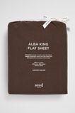 Alba King Flat Sheet  Chocolate  hi-res