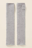 Chunky Knit Arm Warmers  Silver Marle  hi-res