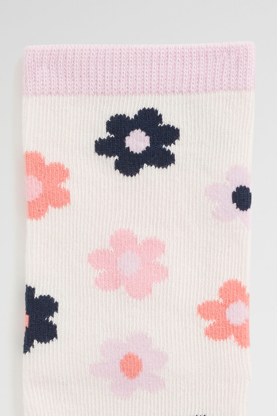 Floral Sock  Softest Pink