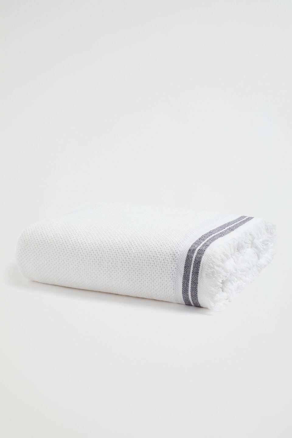 Pia Waffle Coverlet  White