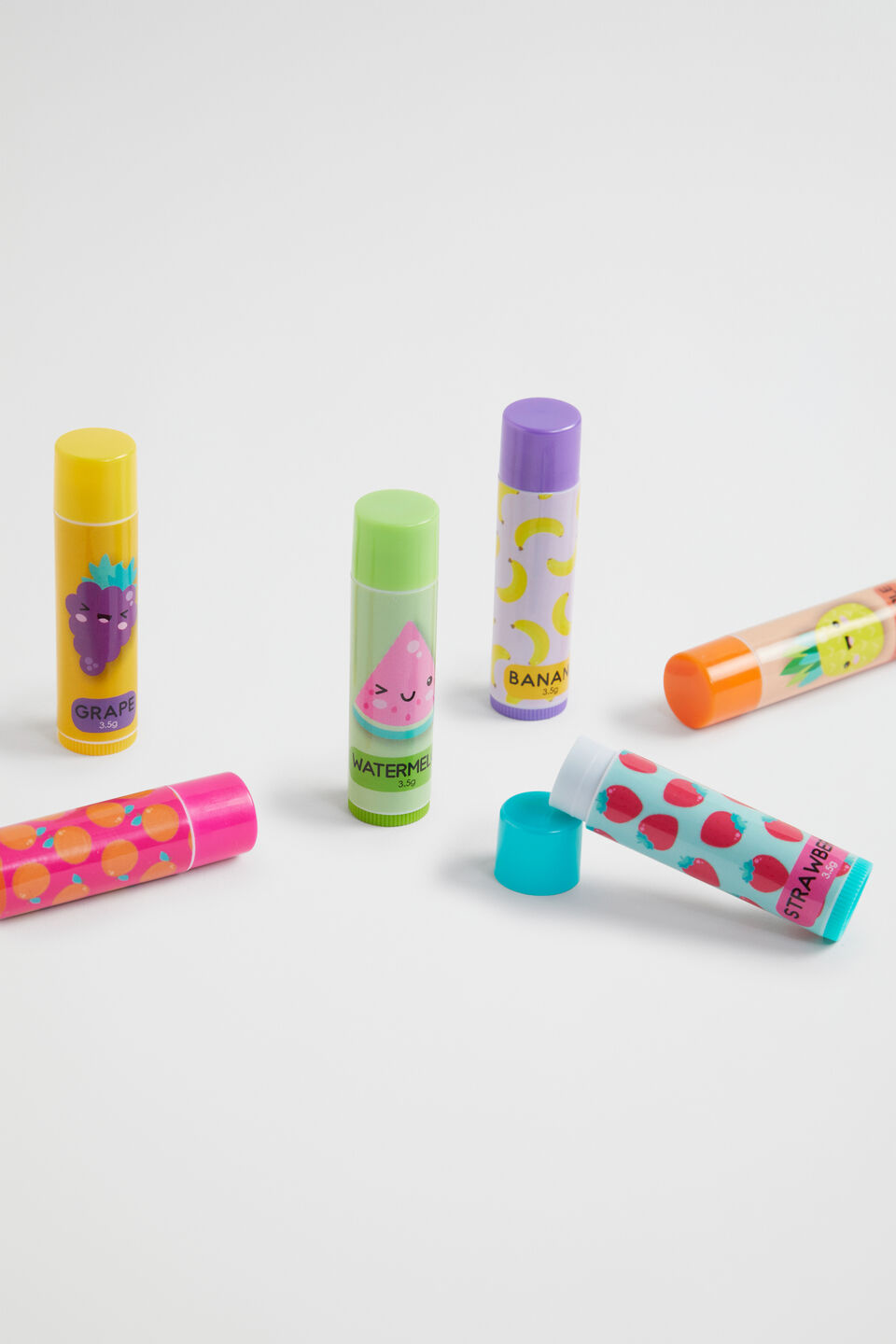 Juicy Fruity Scented Lip Balm 5 Pack  Multi