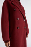 Wool Blend Man Style Coat  Sangria  hi-res