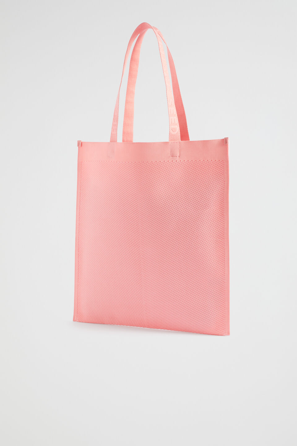 Knitted Logo Tote  Pale Peony