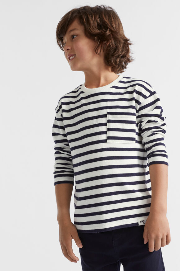 Core Rugby Pocket Tee  Canvas Stripe  hi-res