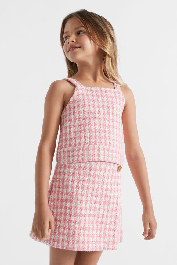 Houndstooth Top  Peach  hi-res