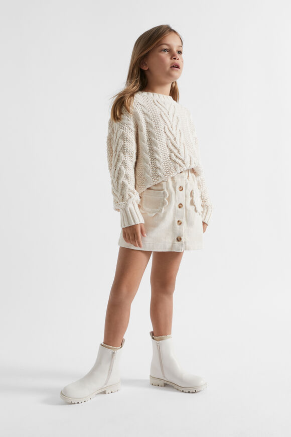 Cable Knit Sweater  Creme  hi-res