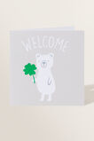 Large Baby Bear Welcome Card  Multi  hi-res