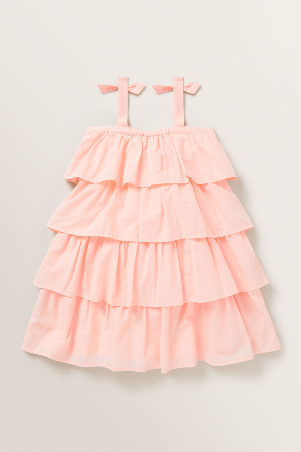 Tiered Frill Dress  Dusty Rose