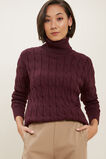 Cable Knit Sweater  Ruby Plum  hi-res