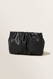 Gathered Zip Pouch  Black  hi-res