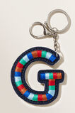 Embroidered Initial Keyring  G  hi-res