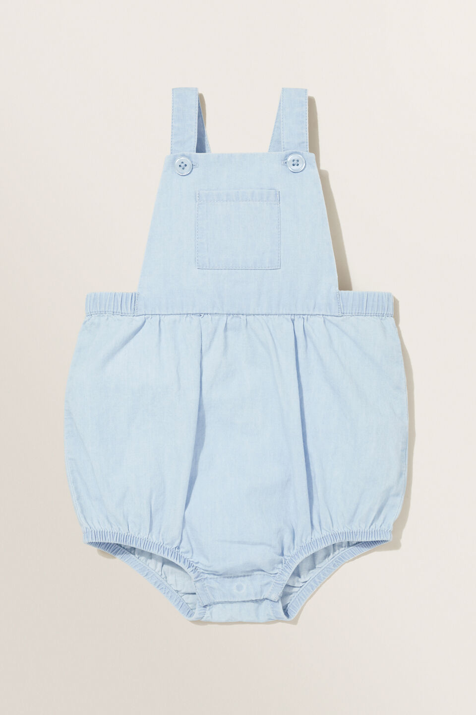Chambray Overall Romper  Chambray