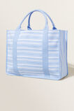 Knitted Stripe Tote  Clear Sky Multi  hi-res