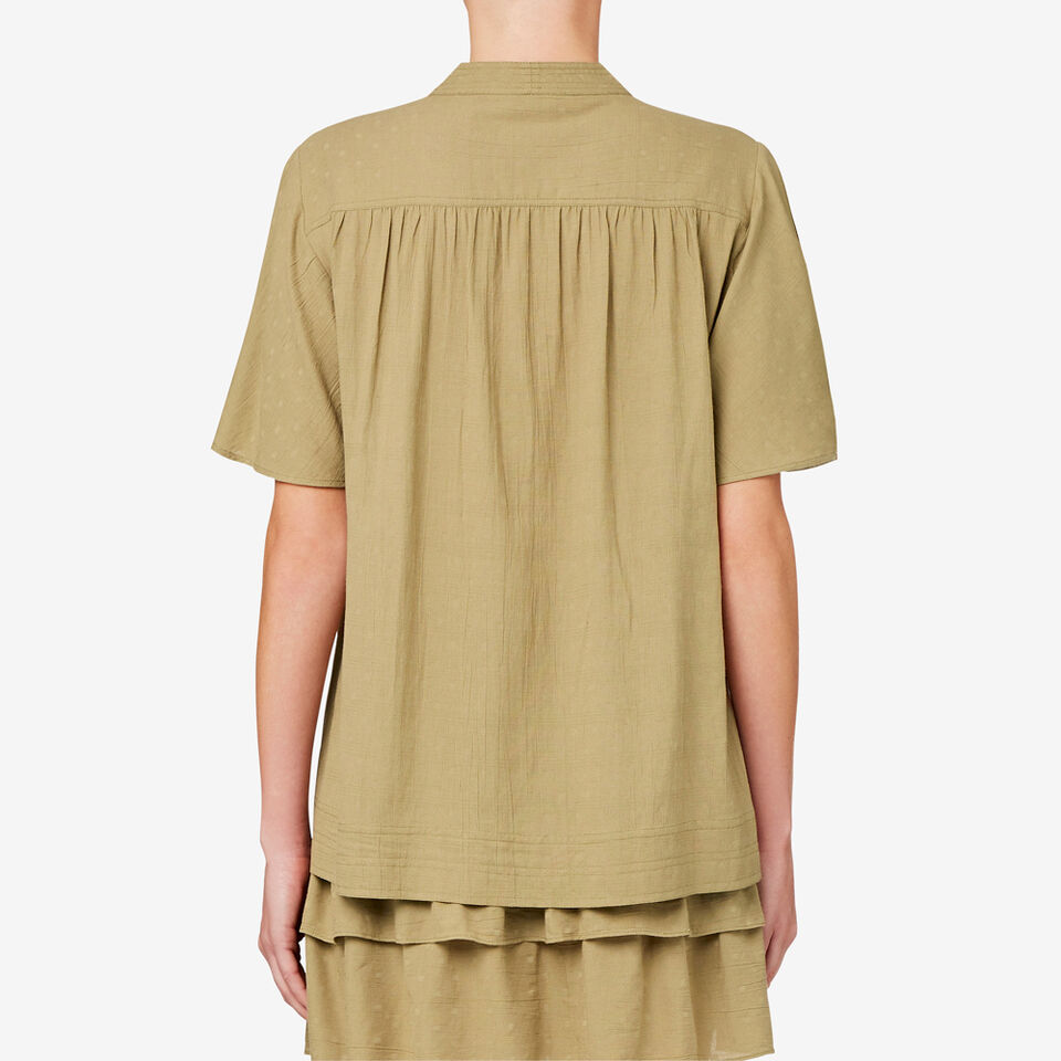 Pleated Flutter Top  