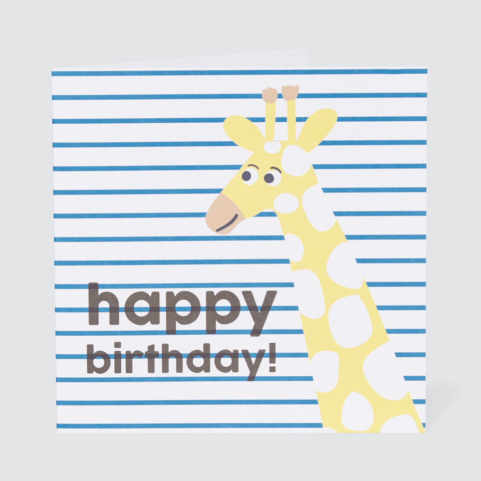 Large Happy Birthday Giraffe Card  