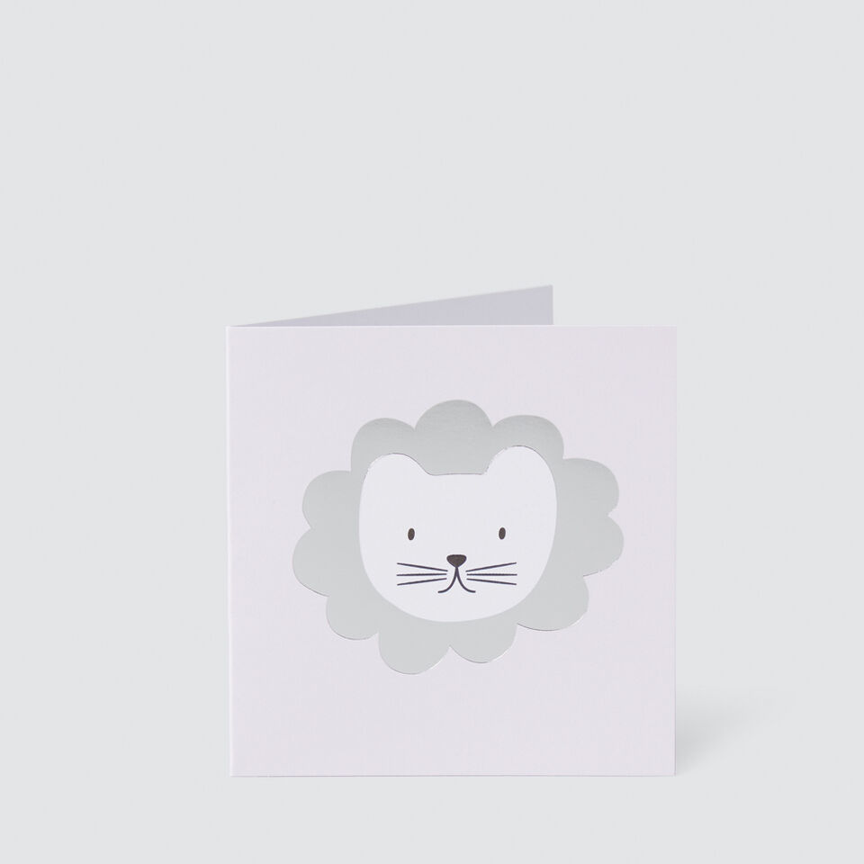 Small Pink Lion Card  