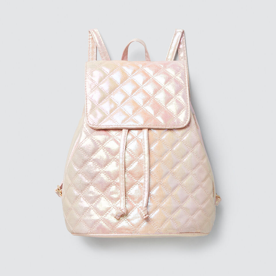 Quilted Foil Backpack  