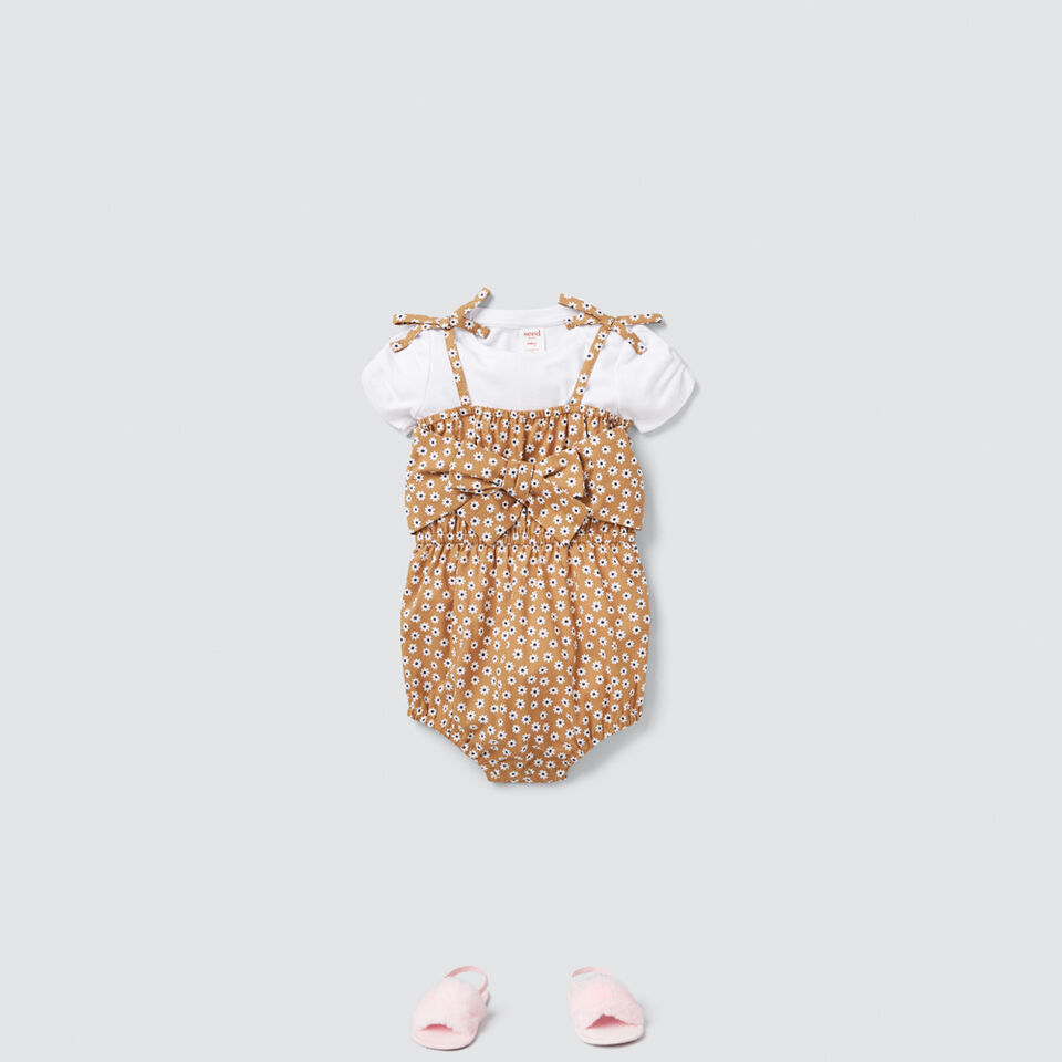 Ditsy Bow Romper  