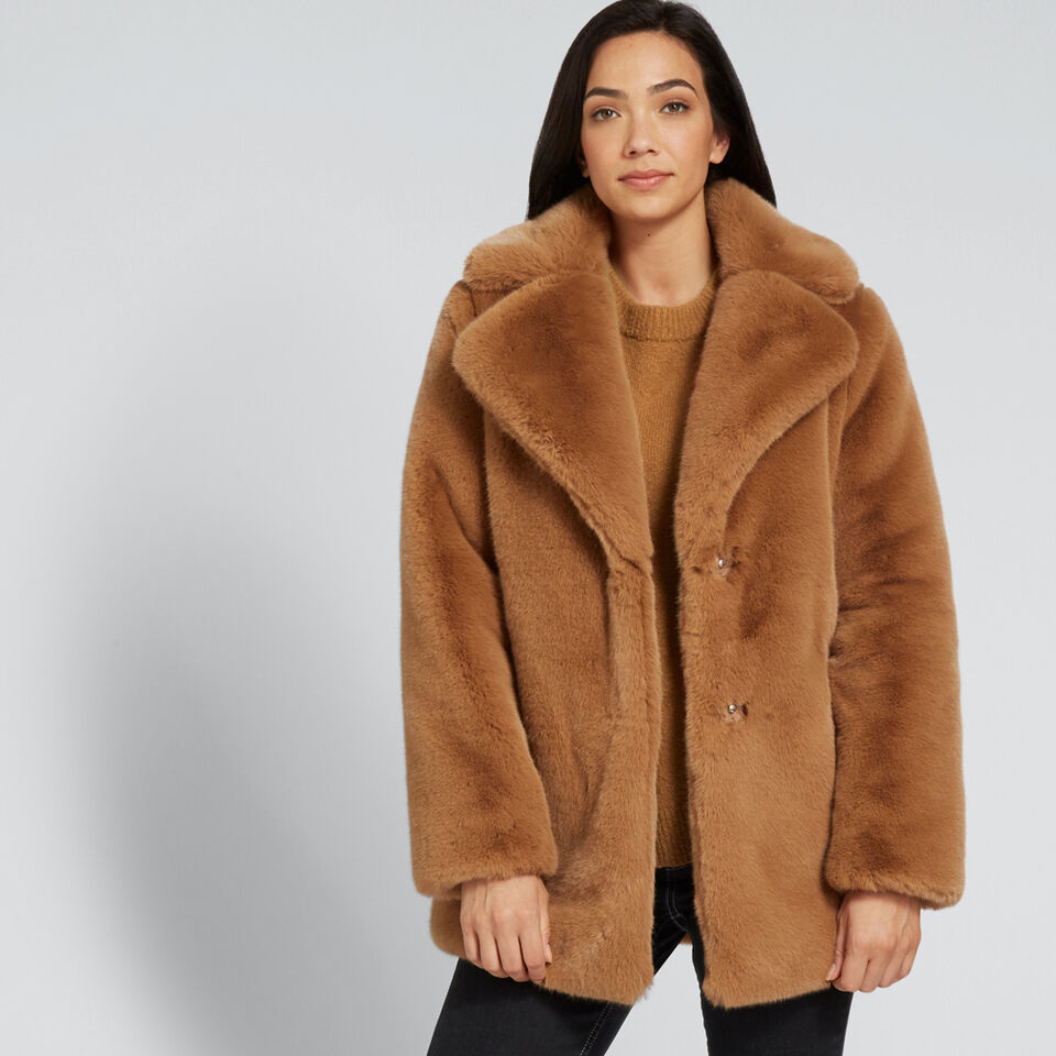 Boxy Fur Coat  