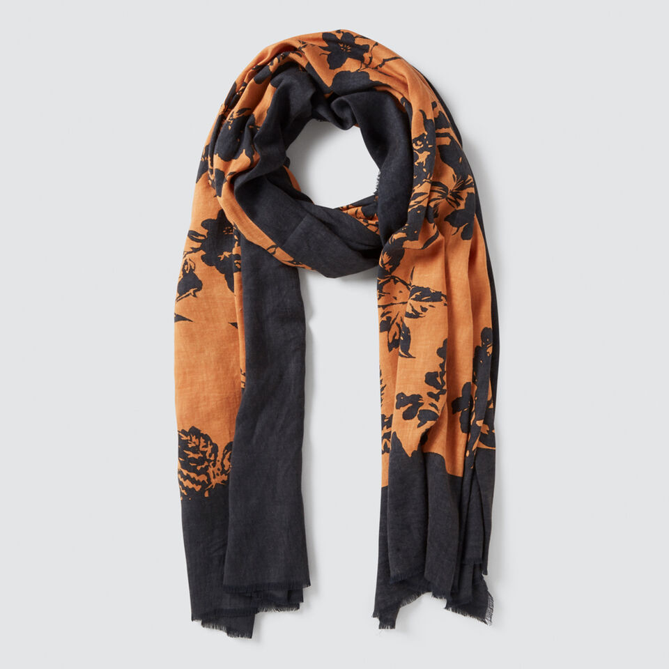 Two Tone Floral Scarf  