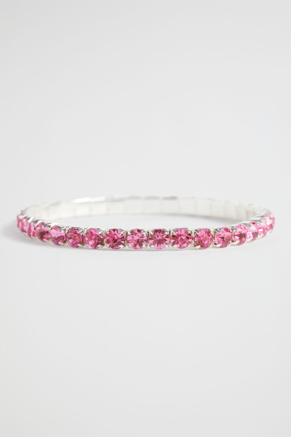 Diamante Stretch Bracelet  Pink