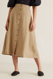 Linen Flowing Skirt    hi-res
