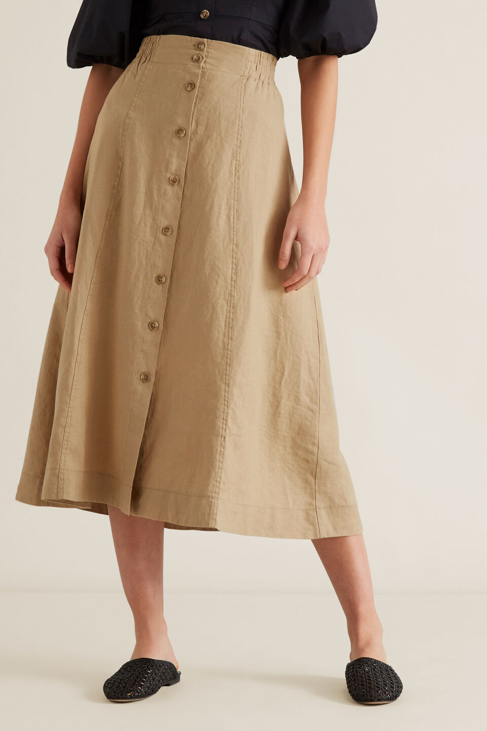 Linen Flowing Skirt  
