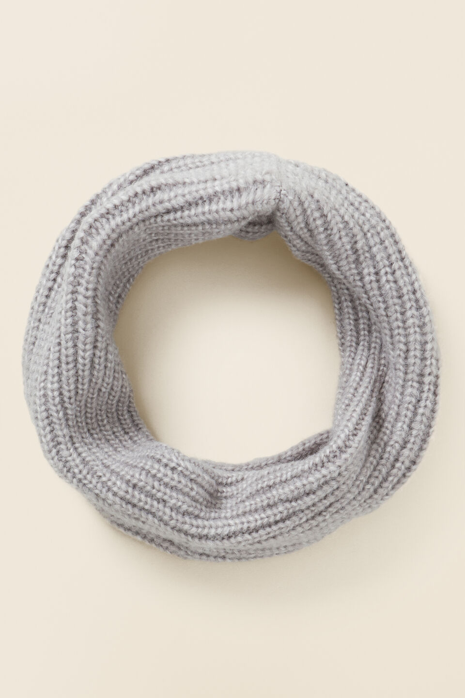 Chunky Knit Snood  Silver Marle