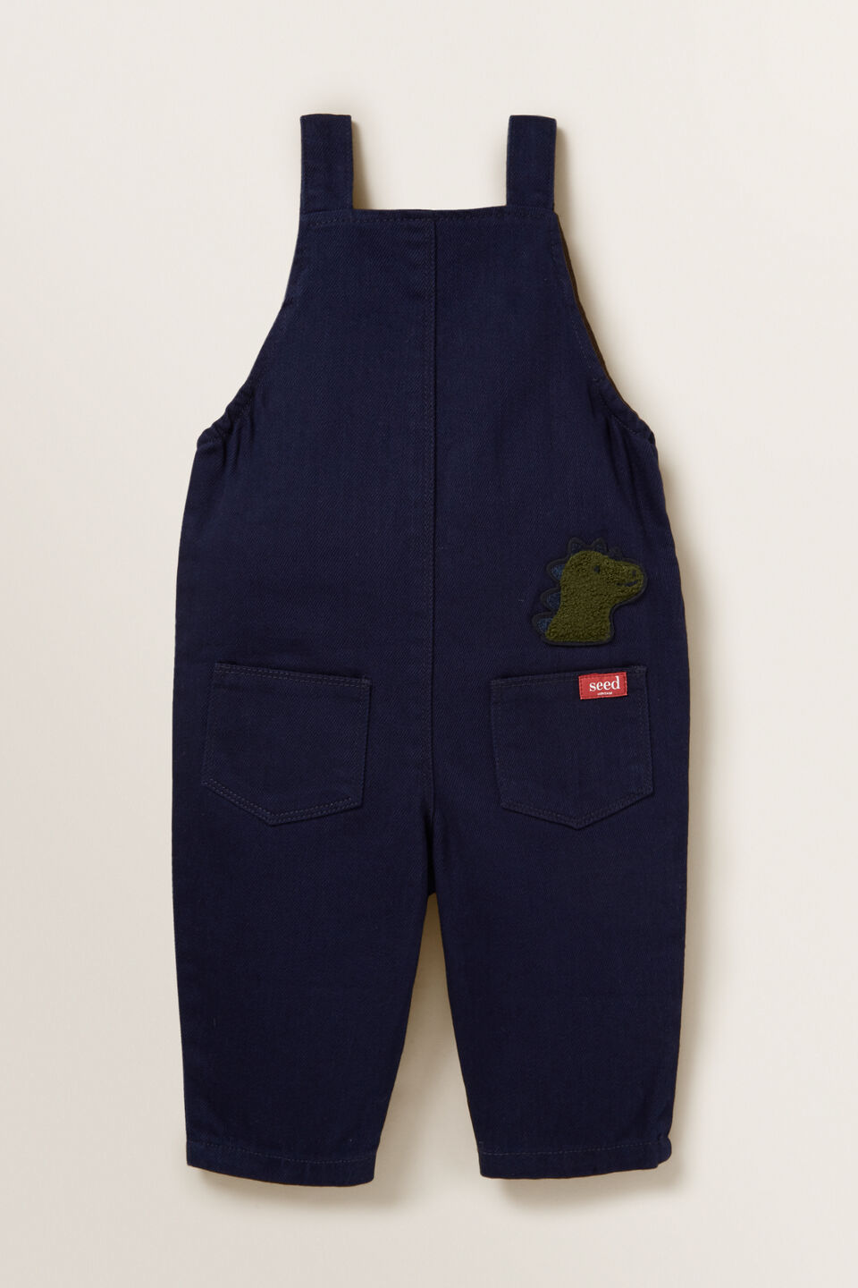 Patched Denim Overall  