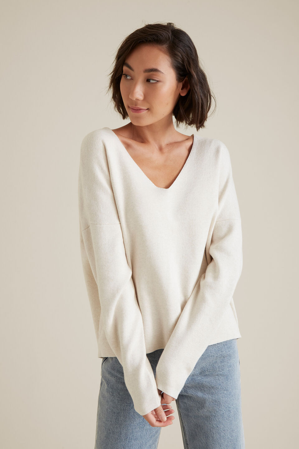 V Neck Essential Sweater  