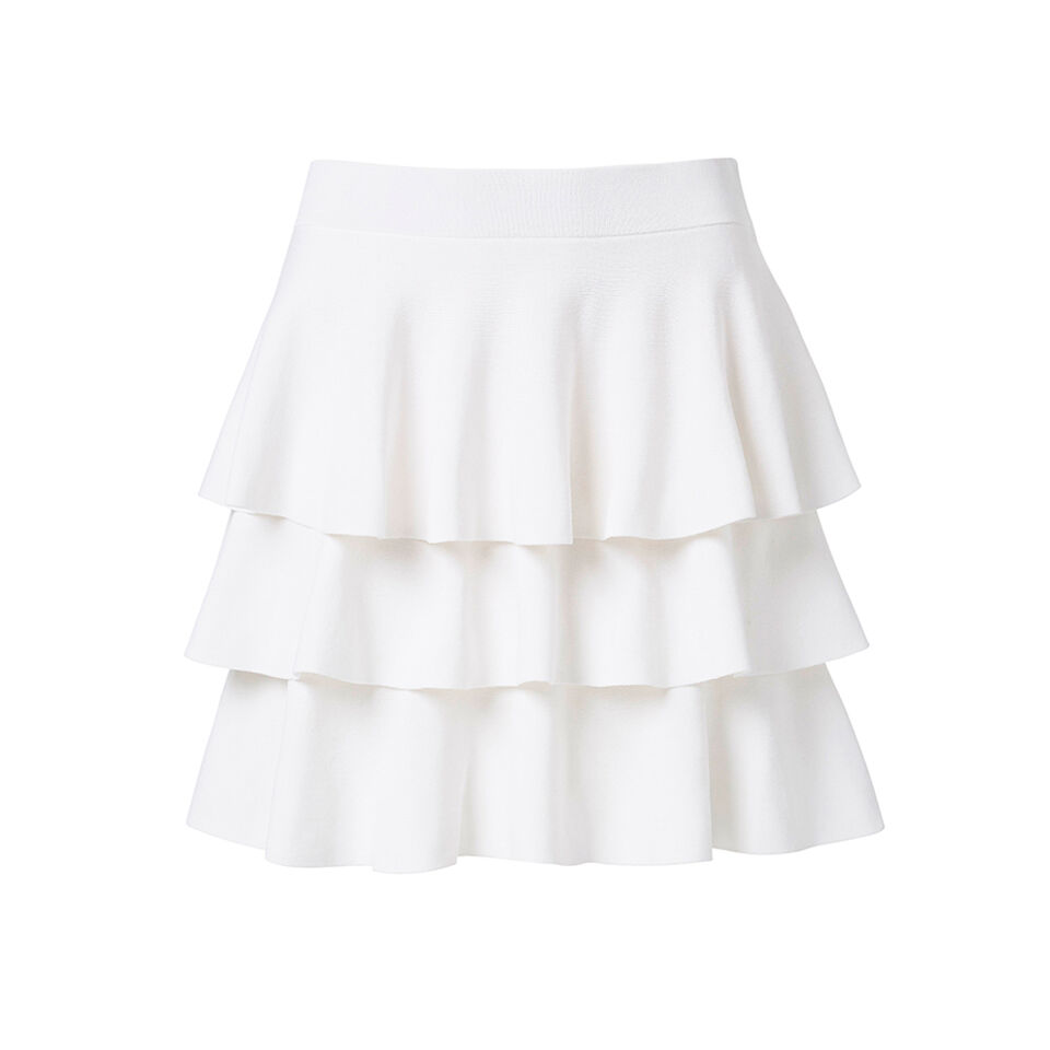 Frill Crepe Skirt  