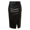 Wrap Leather Skirt    hi-res