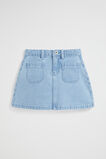 Patch Pocket Denim Skirt  Classic Wash  hi-res
